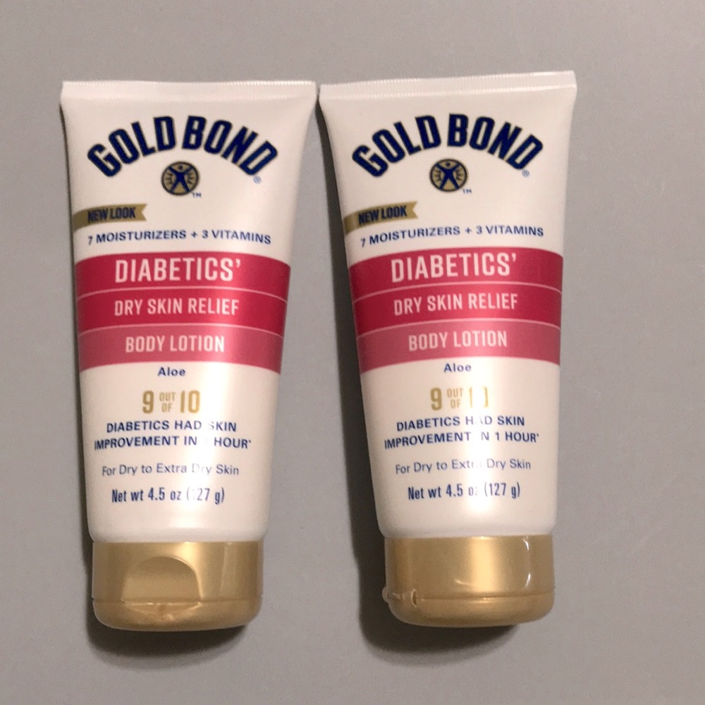 Gold Bond Diabetics Body Lotion Dry Skin Relief x2 4.5 oz Each